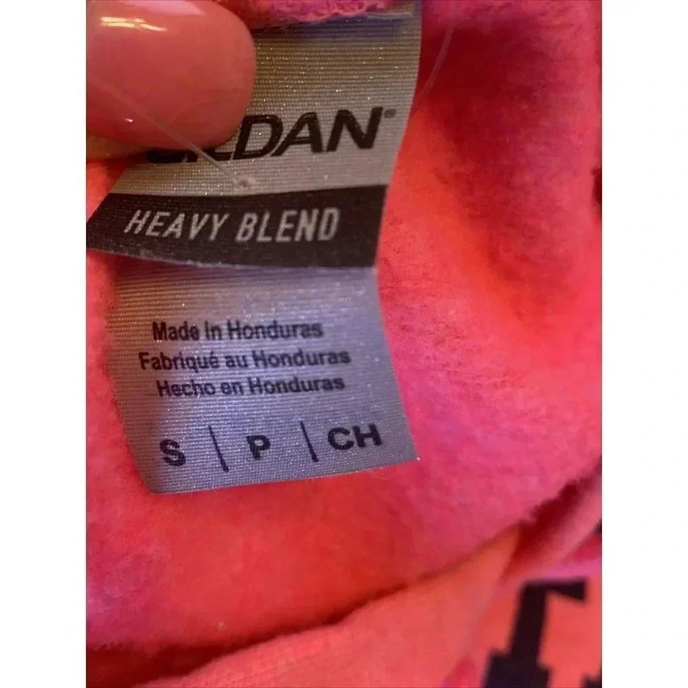 New Buffalo Michigan Beach Duty Adult Small Pink Pullover Hoodie Pocket - Picture 5 of 6